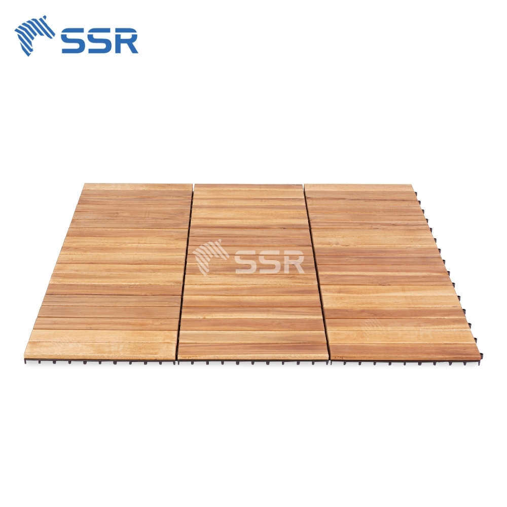 Teak 6 - Slats Acacia Wood Decking Tiles