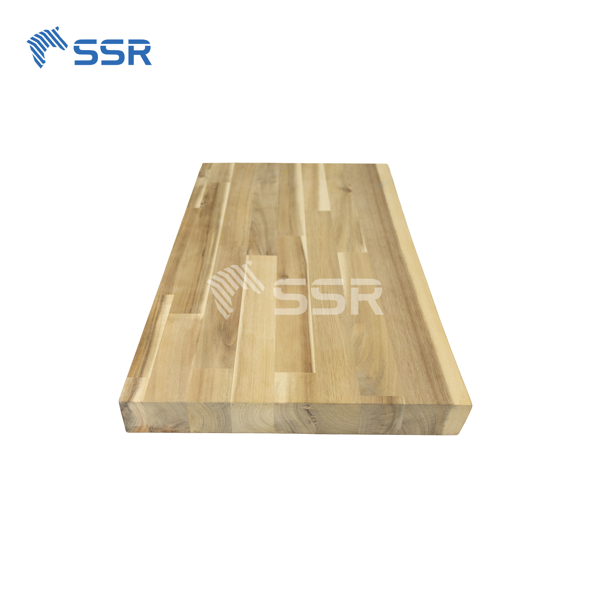 Unfinished Acacia Finger Joint Wall Shelves - 1 Live Edge (9)