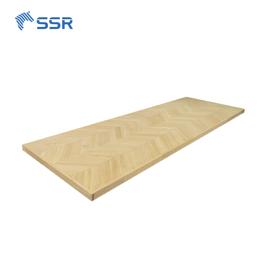 Durable Rubberwood Chevron Countertop For Kitchen Tabletop
